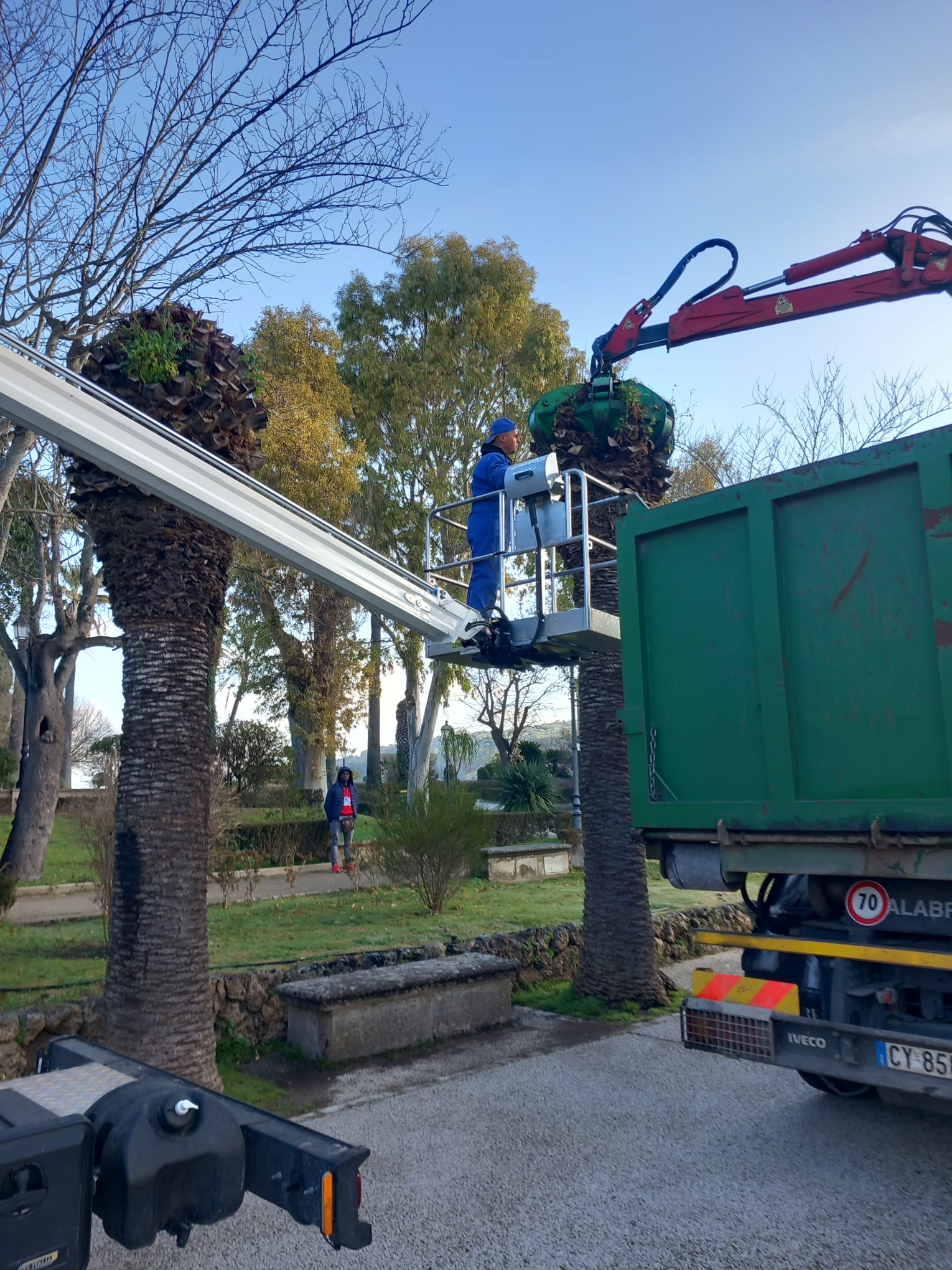 Lavori presso i Giardini Iblei