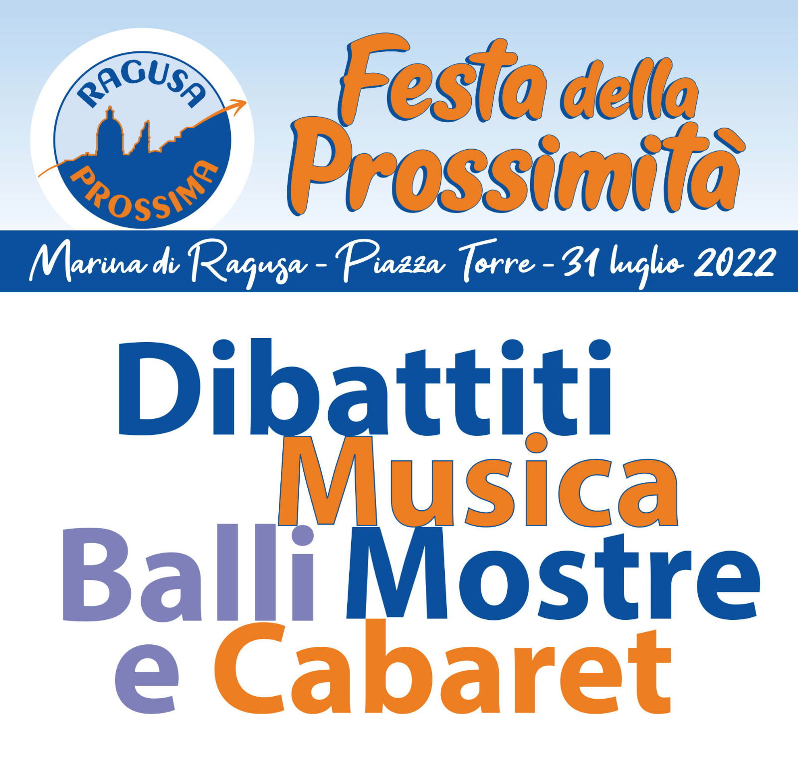 Festa della prossimità - Piazza Torre Marina di Ragusa