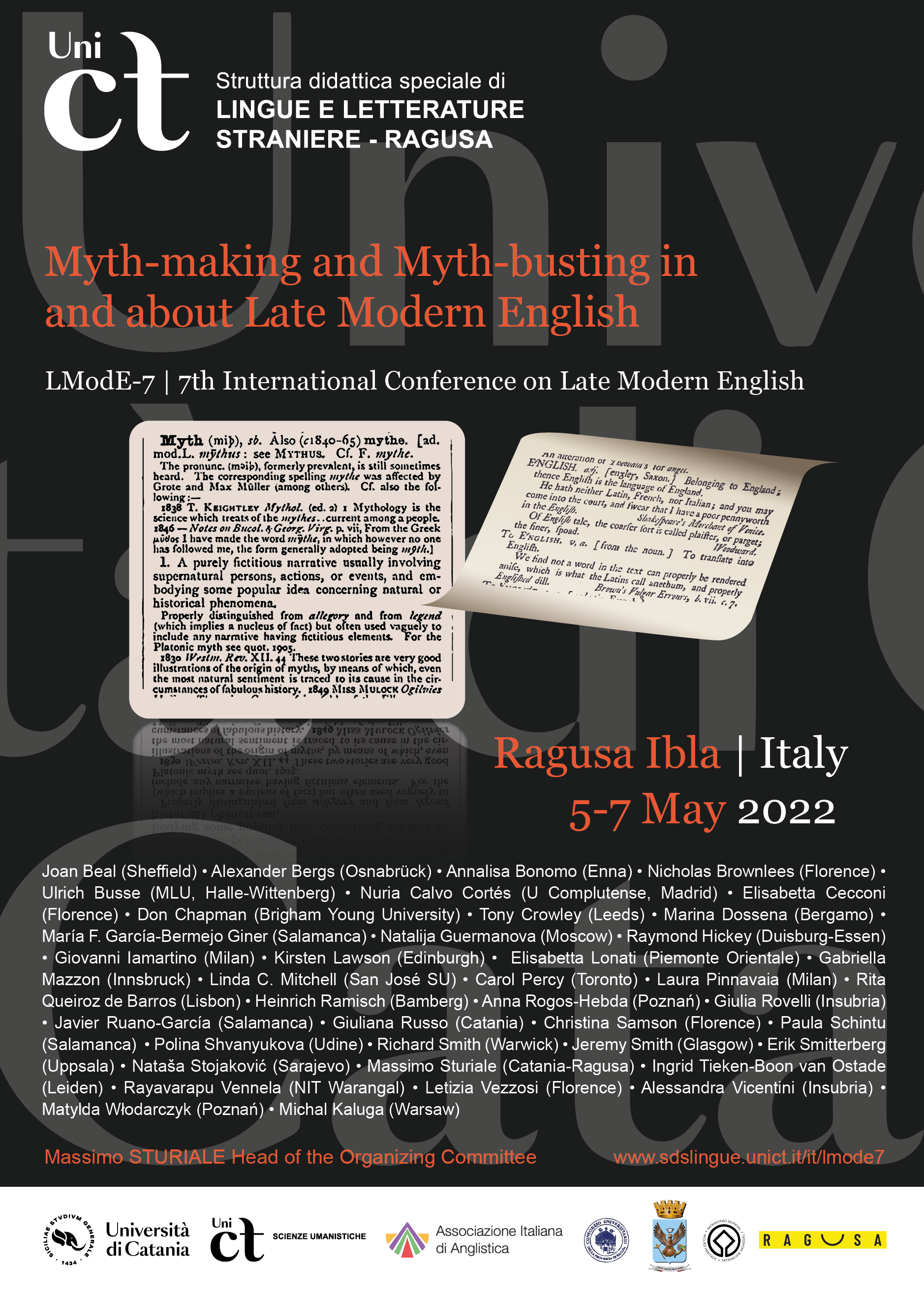 VII Convegno Internazionale sul Late Modern English - Ragusa Ibla