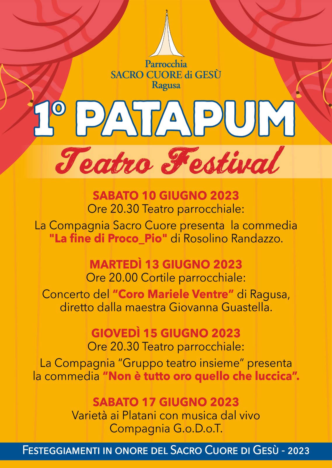1° Patapum Teatro Festival-Festeggiamenti Sacro Cuore di Gesù