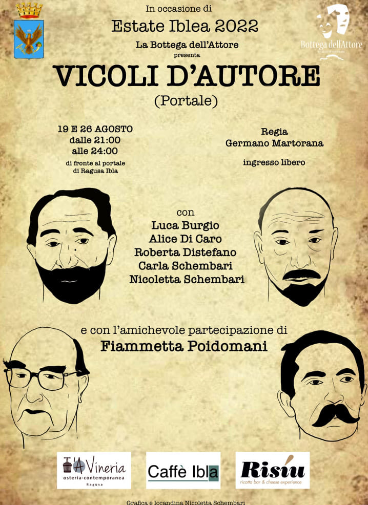 Vicoli d'autore - 19 e 26 agosto - Ragusa Ibla