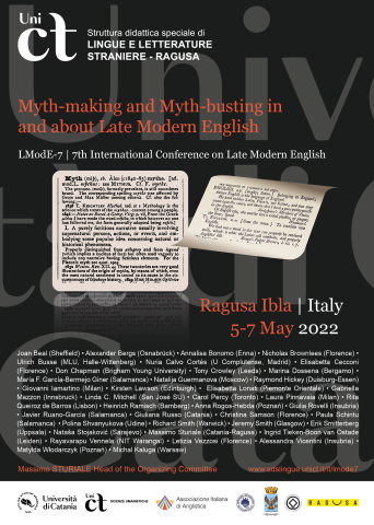 VII Convegno Internazionale sul Late Modern English - Ragusa Ibla